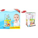 Cub multiactivitati 5 in 1 Activity  Triangle din lemn